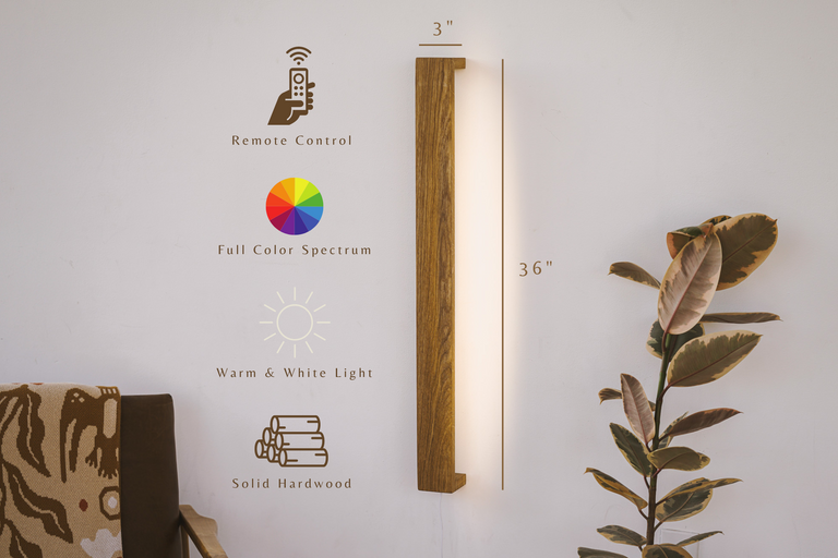 Vista Short Hardwood Wall Lamp by the Iron Roots Designs | Local SF Artisan Craft | LIGHTING