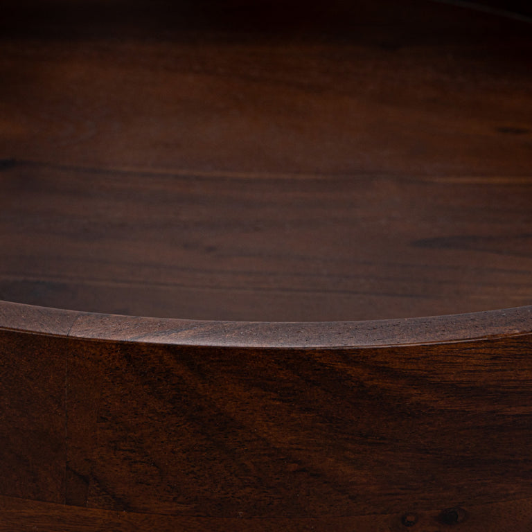 WALNUT FINISH ACACIA SERVING BOWL | ENTERTAINING