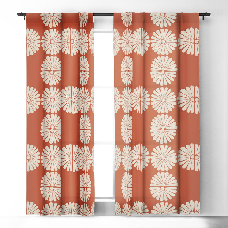RETRO DAISY XV WINDOW CURTAINS | CURTAINS