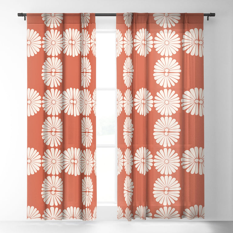 RETRO DAISY XV WINDOW CURTAINS | CURTAINS