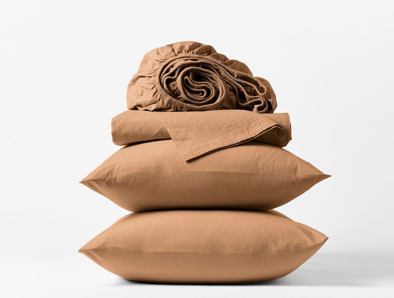 ORGANIC CRINKLED PERCALE SHEET SET | BEDDING
