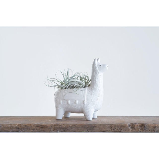CERAMIC LLAMA PLANTER | FLORA
