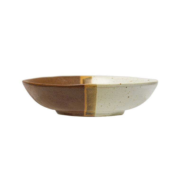 EARTHEN STONEWARE LOW BOWL | ENTERTAINING