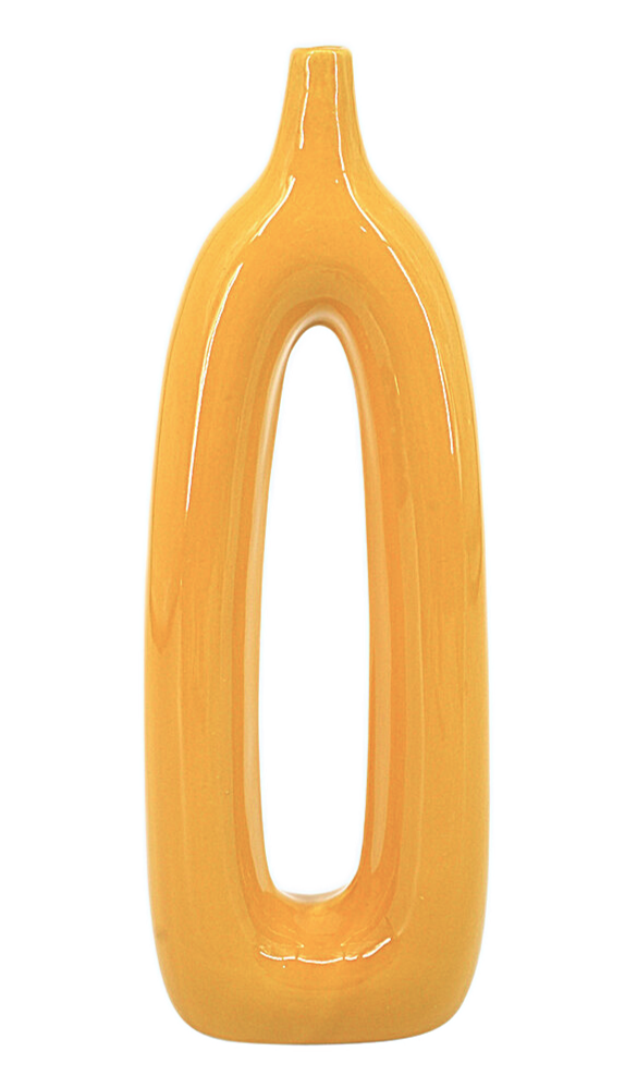 MUSTARD OVAL VASE | VASES