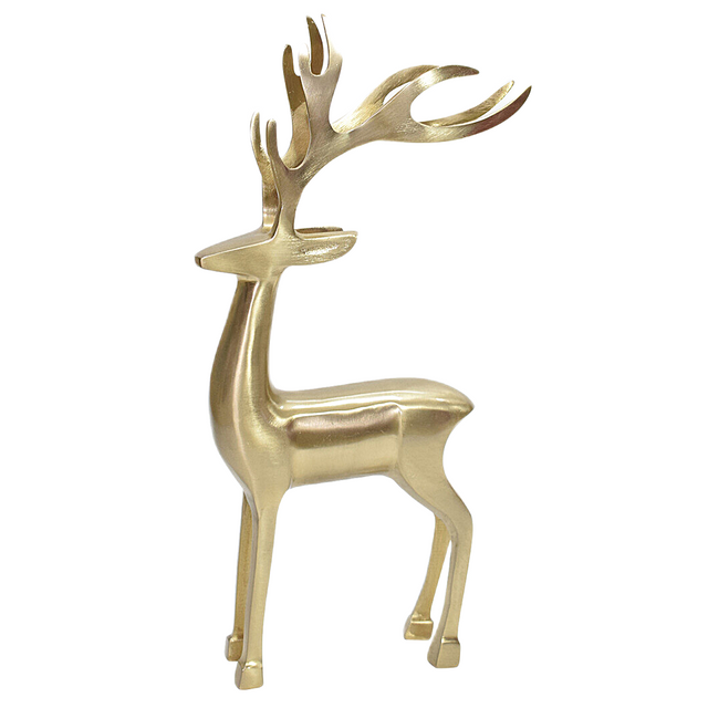 GOLD STANDING REINDEER | FIGURINE