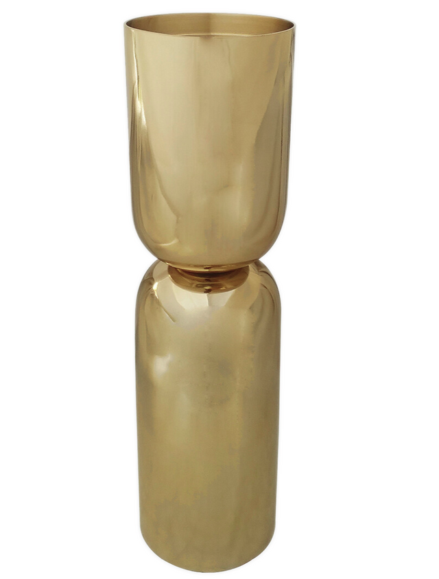 GOLD ROUND PILLAR CANDLEHOLDER | OBJECTS