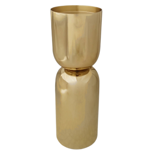 GOLD ROUND PILLAR CANDLEHOLDER | OBJECTS