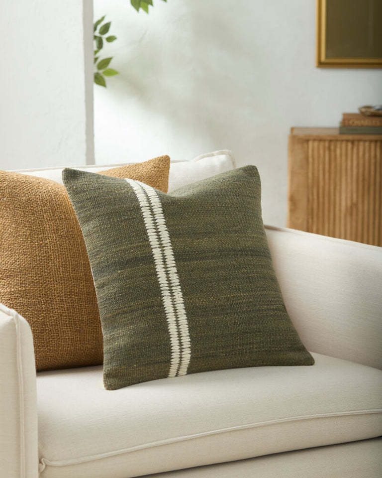 JUNDAH WOVEN COTTON THROW PILLOW