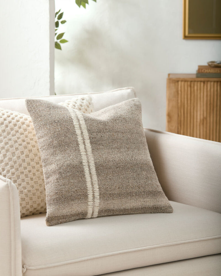JUNDAH WOVEN COTTON THROW PILLOW
