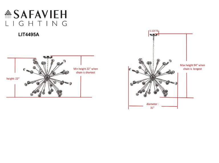 STARBURST  CHANDELIER | LIGHTING
