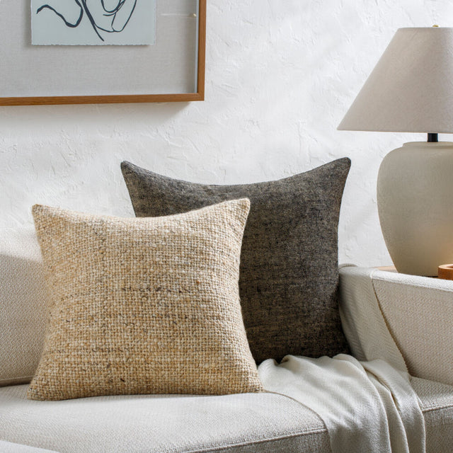 MURPHY NATURALLY WOVEN WOOL THROW PILLOW