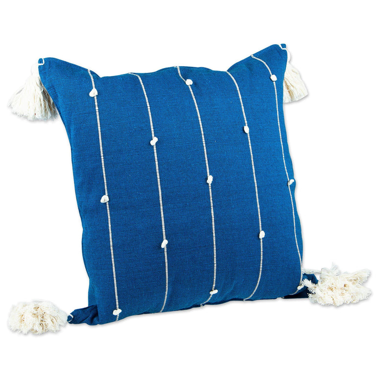 CYAN SPIRIT ON POINT STITCHED LINE PILLOW (OAXACA)