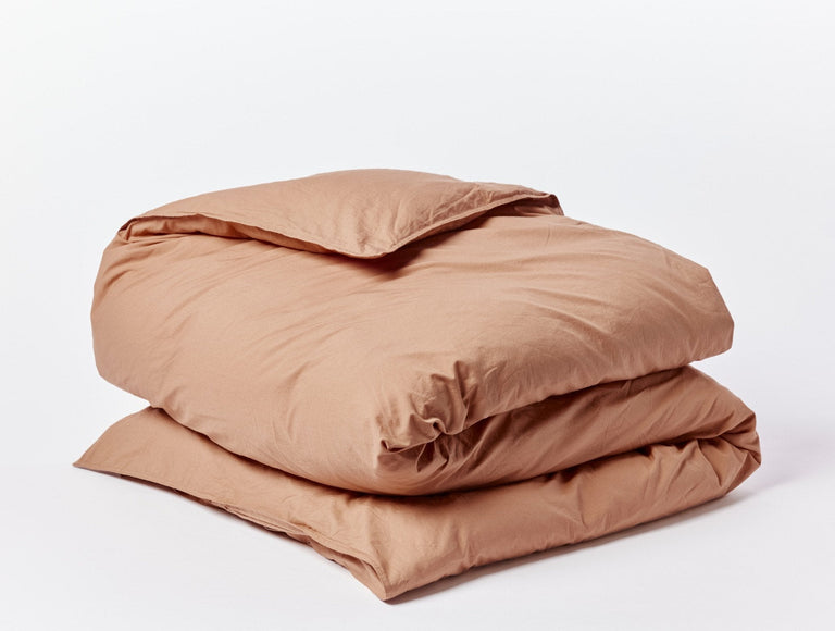 ORGANIC CRINKLED PERCALE DUVET COVER | BEDDING