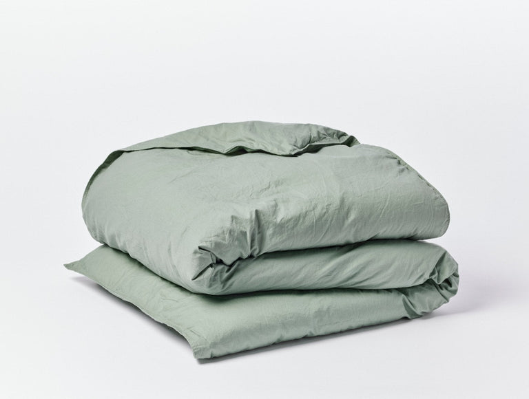 ORGANIC CRINKLED PERCALE DUVET COVER | BEDDING