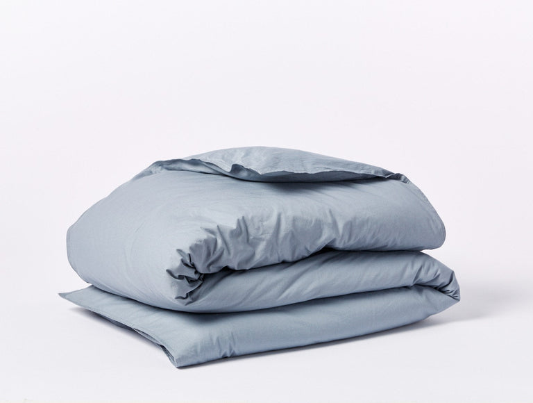 ORGANIC CRINKLED PERCALE DUVET COVER | BEDDING