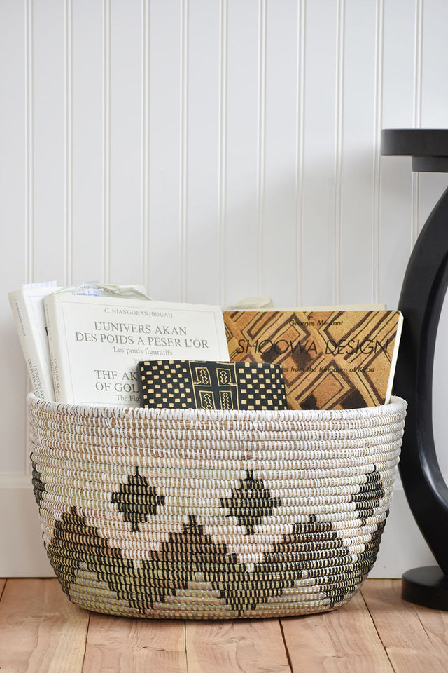 SILVER DIAMOND KNITTING BASKET (SENEGAL)