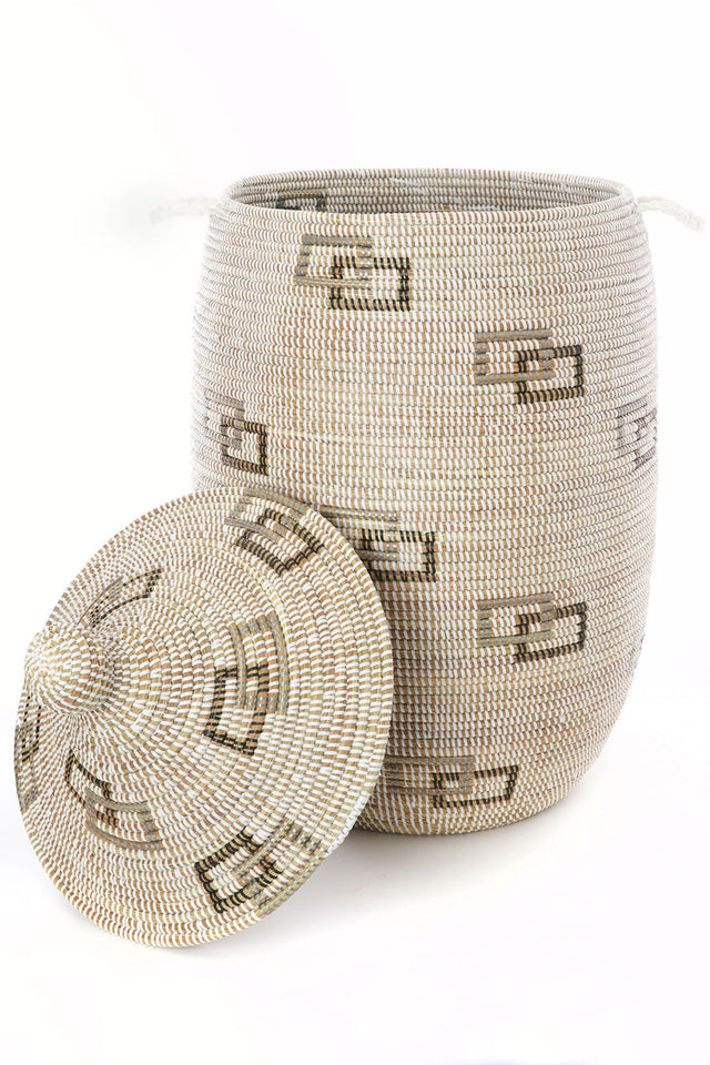 WHITE PERFECT MATCH BASKET 30" (SENEGAL) | STORAGE
