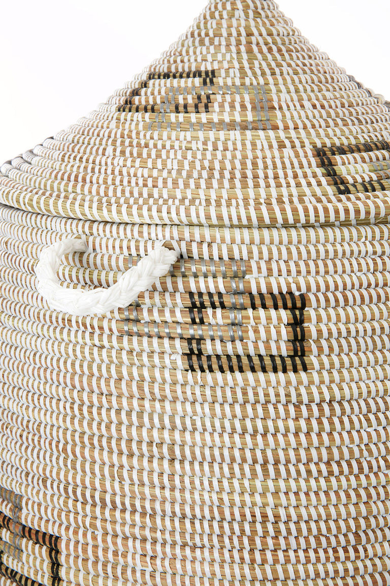 WHITE PERFECT MATCH BASKET 30" (SENEGAL) | STORAGE