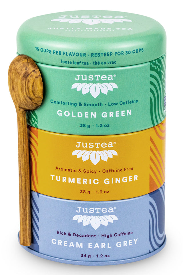 JUSTEA LOOSE LEAF ASSORTED TRIO GIFT TIN (KENYA)