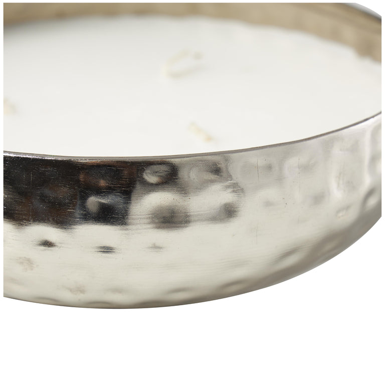 HAMMERED SILVER 3 WICK CANDLE -  WHITE SAGE | OBJECTS