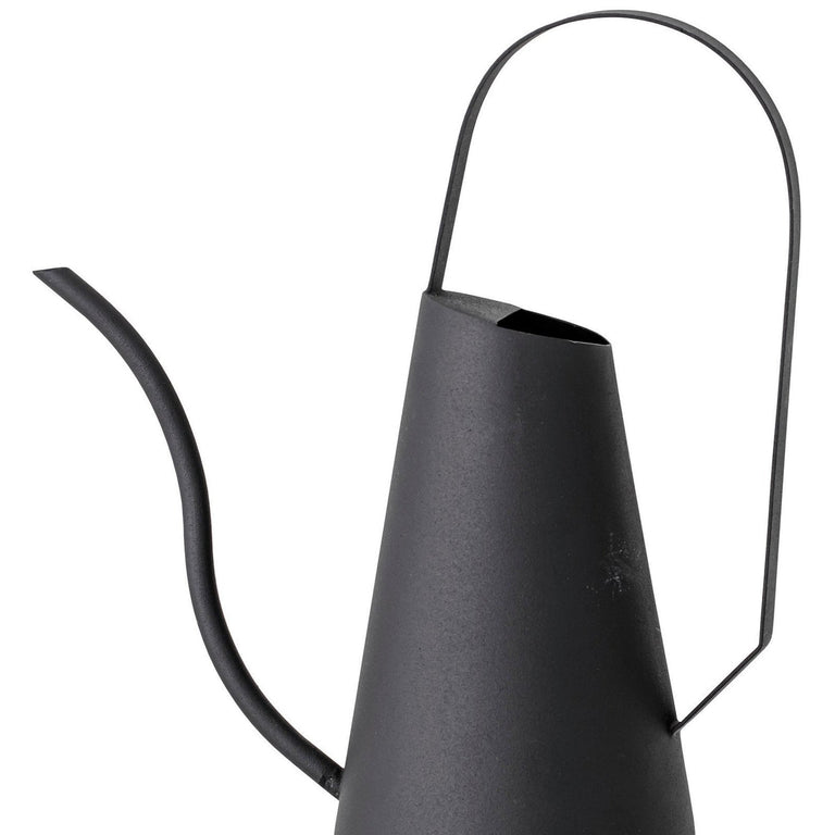 BLACK TAPERED METAL WATERING CAN | FLORA