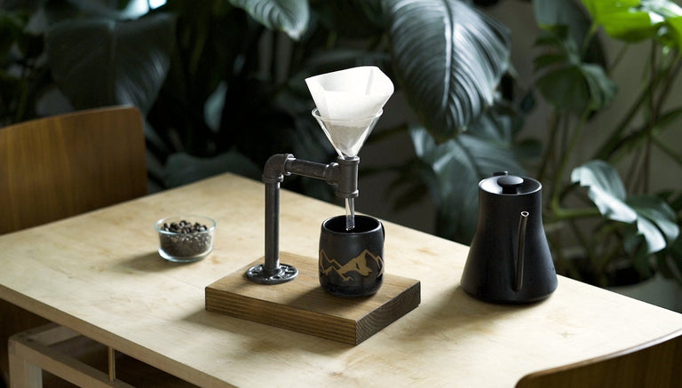 Industrial Pour Over Coffee Maker by Iron Roots Designs | made in Berkeley, CA