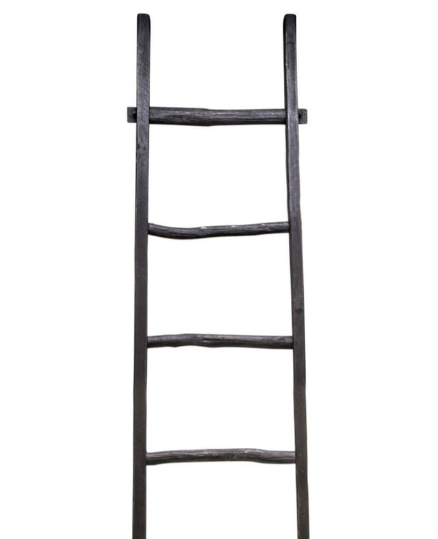 BLACK WOOD BLANKET LADDER 76” | STORAGE | STAG & MANOR