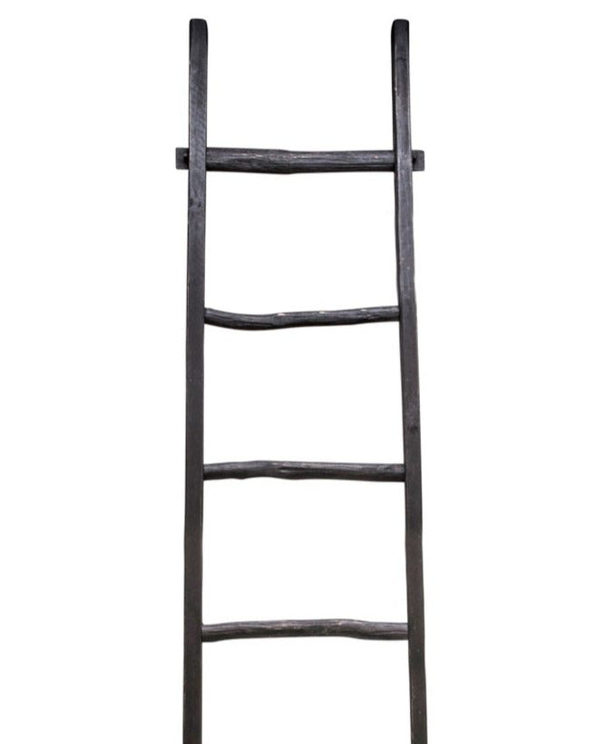 BLACK WOOD BLANKET LADDER 76” | STORAGE | STAG & MANOR
