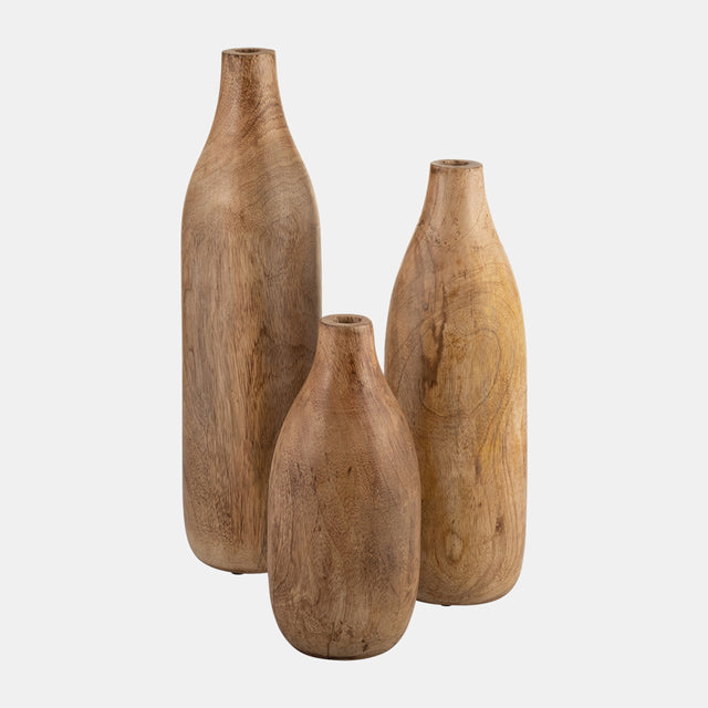 POLISHED WOOD VASES | VASES