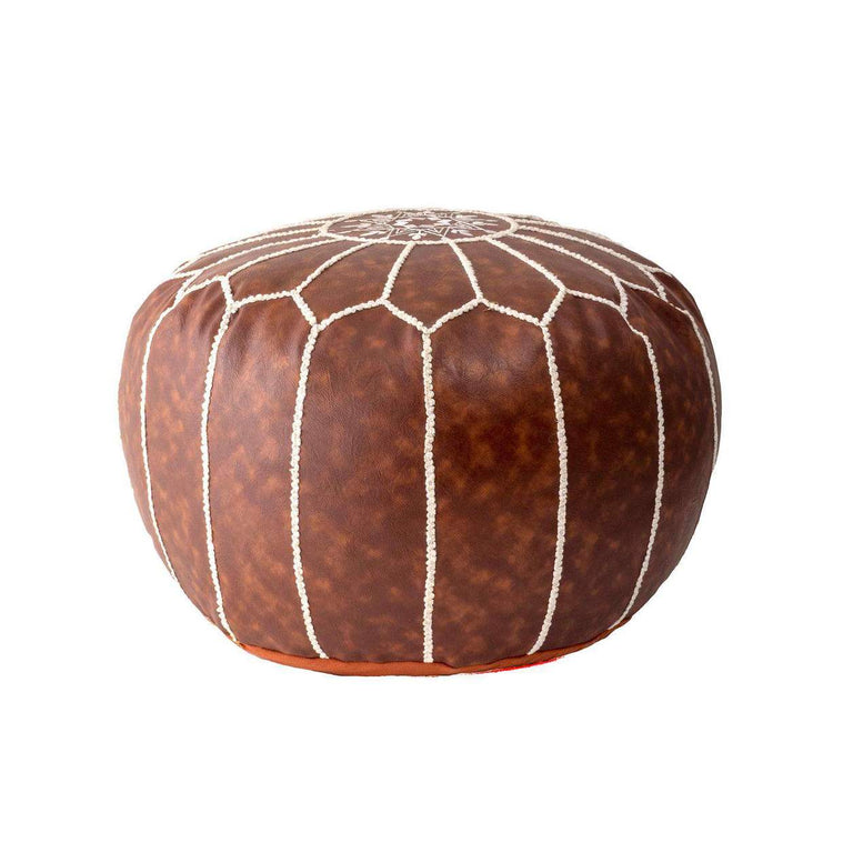 RIYADHA VEGAN LEATHER POUF