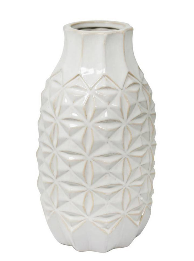 WHITE GEO TRIBAL VASES | VASES