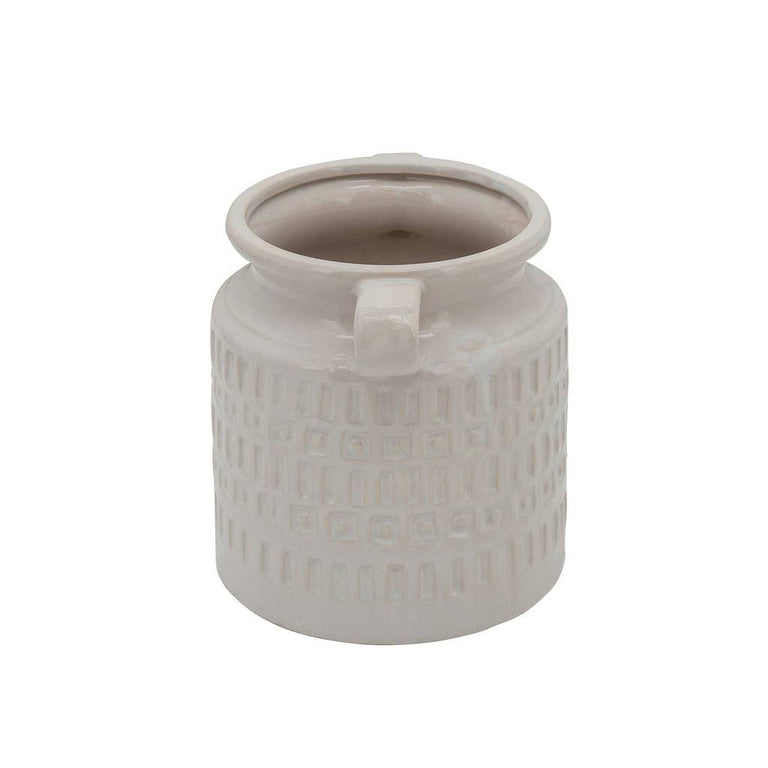 WHITE PITCHER & JAR VASES | VASES