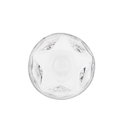 FACETED CRYSTAL STEMLESS CHAMPAGNE FLUTES