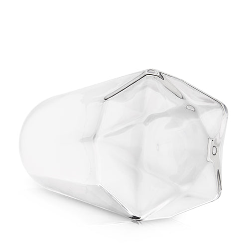 FACETED CRYSTAL STEMLESS CHAMPAGNE FLUTES