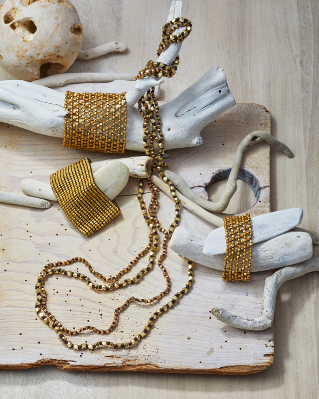 BRASS BEADED NECKLACE | JEWELRY