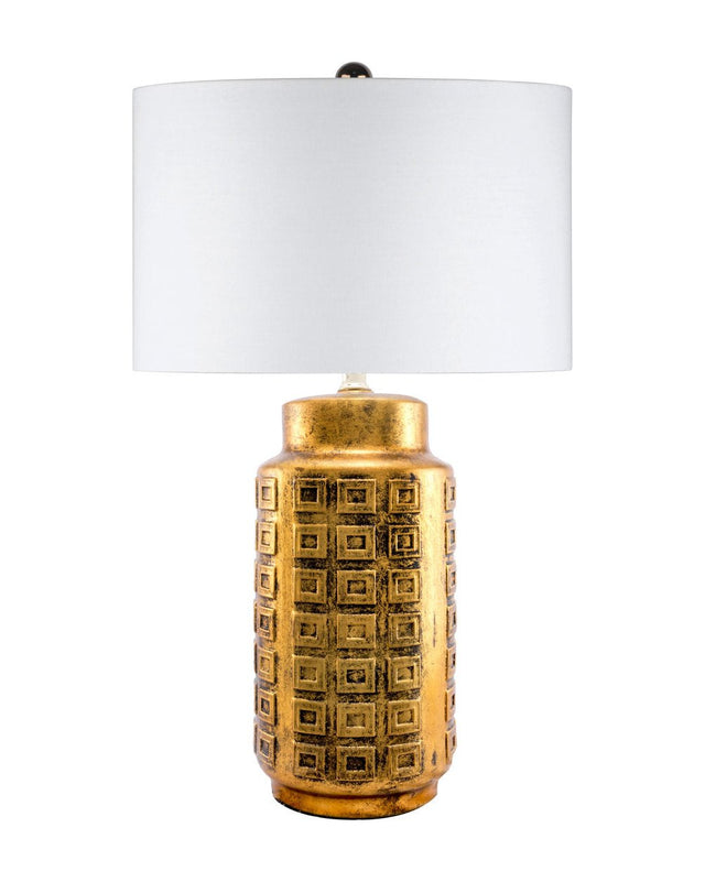 GILE GOLD CERAMIC MID CENTURY TABLE LAMP - 27 | LIGHTING
