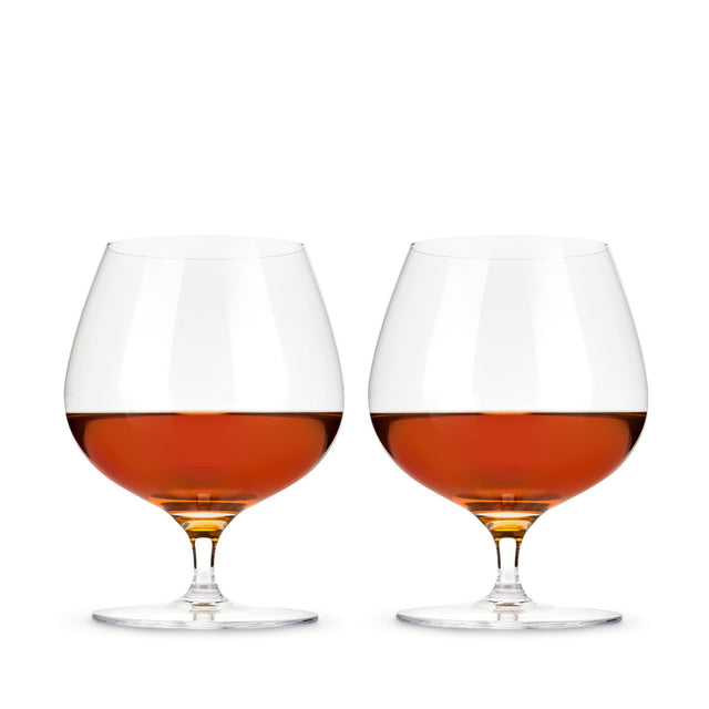CRYSTAL WINGBACK BRANDY GLASSES