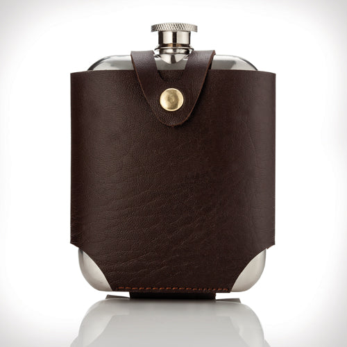 STAINLESS STEEL FLASK AND TRAVELING CASE