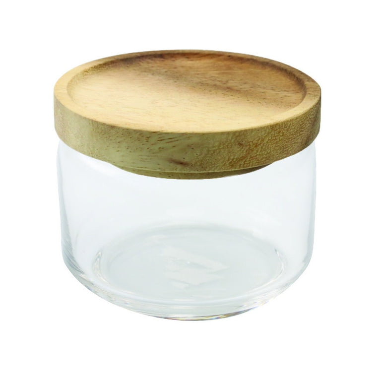 ACACIA LID GLASS CANISTERS | CONTAINER