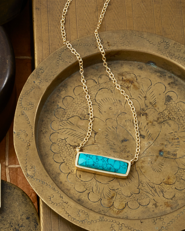 TURQUOISE PENDANT NECKLACE| JEWELRY