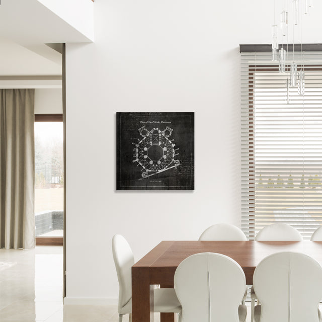 Plan of San Vitale, Ravenna | stretched canvas wall art