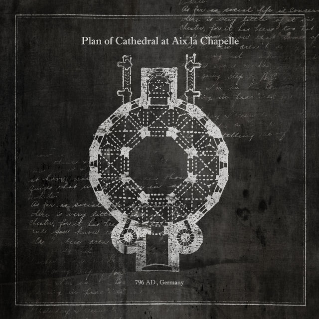 Plan of Cathedral at Aix la Chapelle | stretched canvas wall art