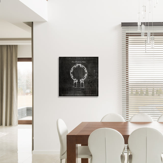 Plan of Pandtheon, Rome | stretched canvas wall art
