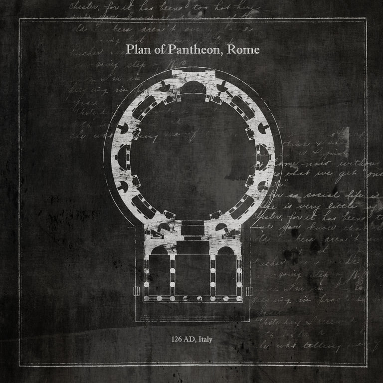 Plan of Pandtheon, Rome | stretched canvas wall art