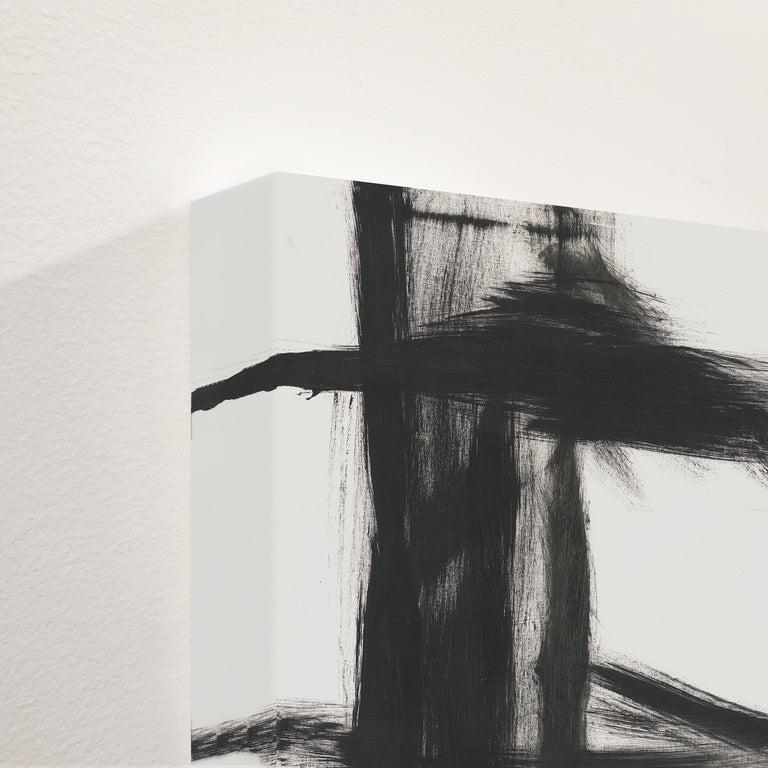 Jumpy Lines of Black by Dylan Grey (Canvas Wall Art)