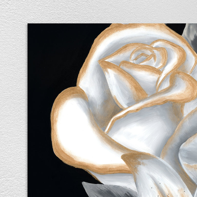 Monochrome Rose by Makai Howell | stretched canvas wall art