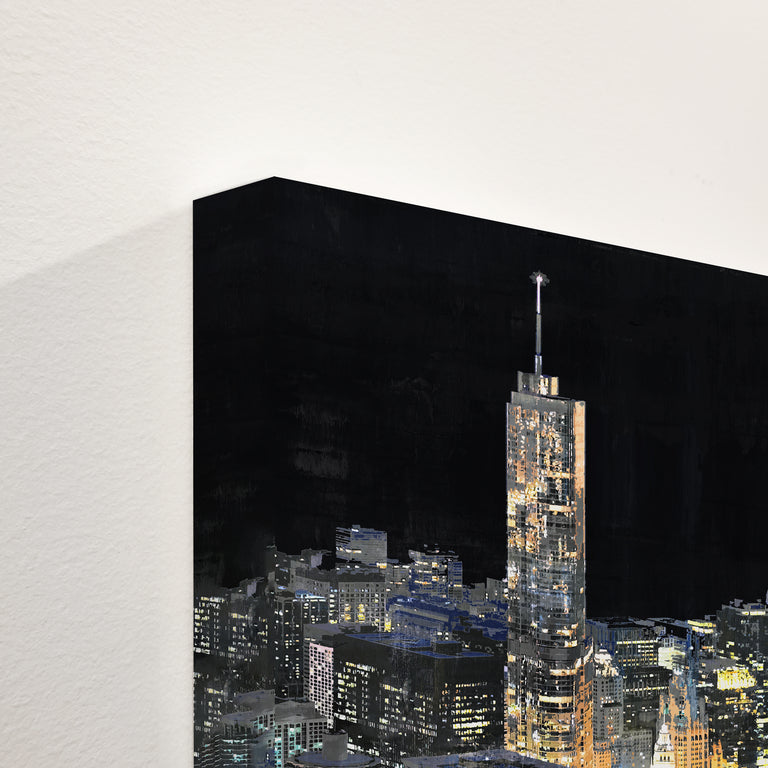 Starry Chicago II | stretched canvas wall art