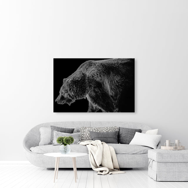 Grizzled 1 B&W by Adam Mowery | stretched canvas wall art