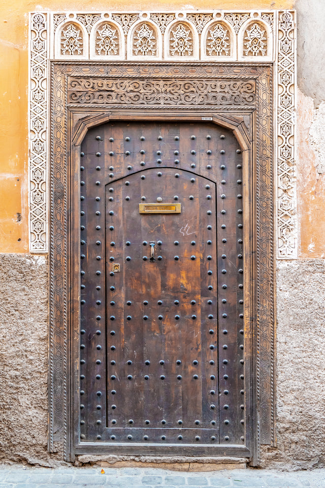 Marrakech Orange Door by Richard Silver | stretched canvas wall art