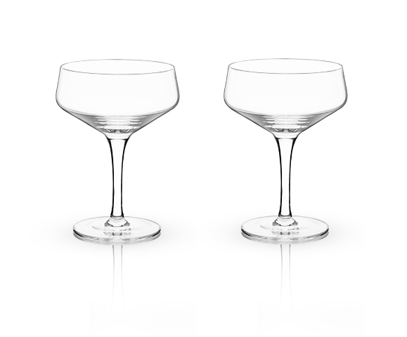Viski Angled Crystal Gin & Tonic Glasses